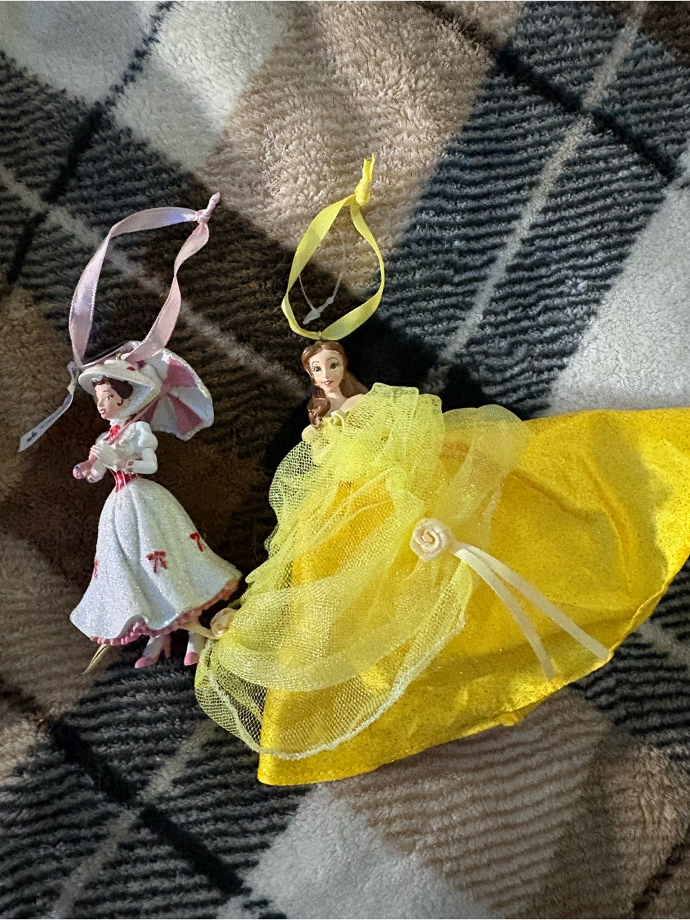 Set 2 Princess Disney Parks Christmas ornaments Belle and Mary Poppins nwt